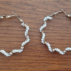 Pretty beaded hoop earrings