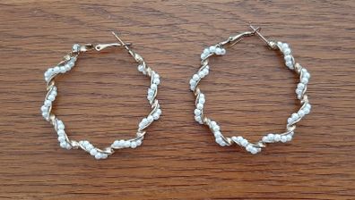 Pretty beaded hoop earrings