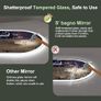 Bathroom Mirror with LED Lights 500x800mm Oval Wall Mirror Bluetooth Led Mirror Anti-Fog, 3000K-6500K, Dimmable Image 9