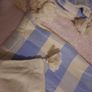 4 vintage blue and cream shabby chic cushion covers Image 2
