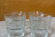 4 Jameson Irish Whiskey embossed short rock glasses