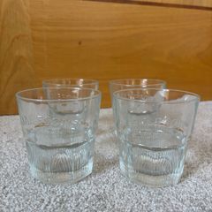 4 Jameson Irish Whiskey embossed short rock glasses
