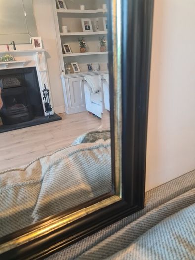 Large Charcoal Black Wall Mirror