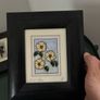 Framed Floral Design Glass Art Image 2