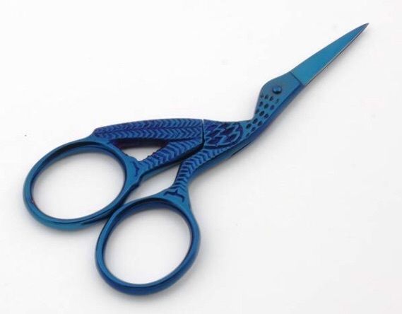Stork Scissors, Embroidery Scissors, Sewing Scissors, Paper Craft Scissors, Stainless Steel Sharp Tip 3.5"-Inch