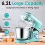 6.2L Food Mixer, Electric Kitchen Mixer with Bowl, Dough Hook, Wire Whip & Beater 6.2L, Blue Image 3