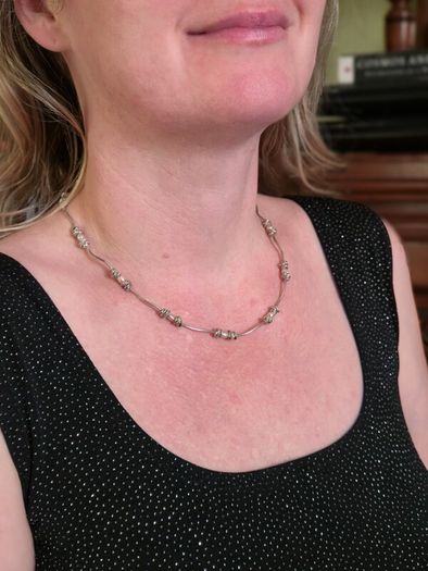 Vintage 925 Sterling Silver & Cultured Pearl Necklace