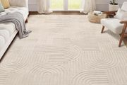 Rugs Living Room 160 x 230 cm, Beige Fluffy Area Rugs for Bedroom Washable Anti Slip Modern Floor Carpets Mat Non Shedding Thick Pile Beside Rugs for Dining Room Kitchen Office