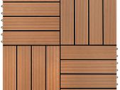 22 pcs Decking Tiles 30x30 cm 2 sqm WPC Dark Brown