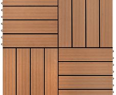 22 pcs Decking Tiles 30x30 cm 2 sqm WPC Dark Brown