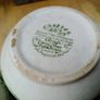 Green transferware , vintage English Ironstone Tableware ,sugar bowl and jug Image 7