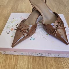 M&S Women's slingback kitten heel shoes