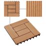22 pcs Decking Tiles 30x30 cm 2 sqm WPC Teak Colour Image 4