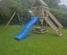 Childrens Swing Set, Wave Slide, Tower and Picnic