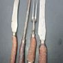 Harrison Bros & Howson Sheffield Stag/Horn/Antler Handle Sterling Silver Capped & Ferruled 4 Piece Carving Set  1884 Image 3