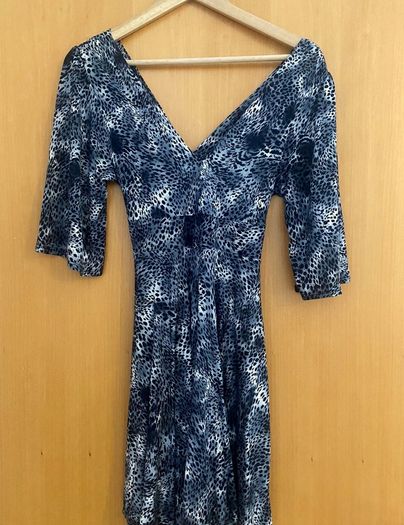 Black And Grey Leopard Skin Dress