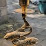 Brass fish candle stick Image 3
