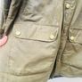 Barbour x Moon Reelin Wax Jacket Tweed Wool Trims Olive Green - Large Image 3