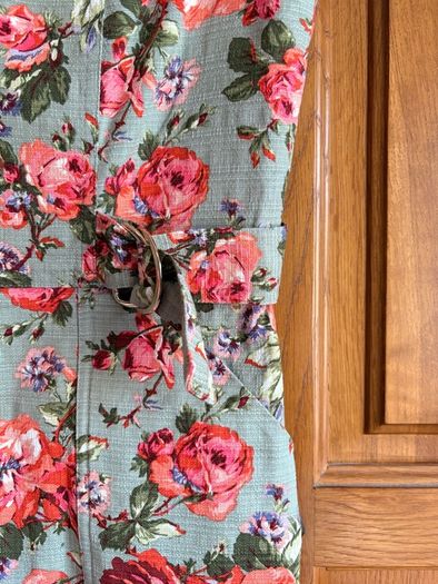 Oasis sage and coral dress