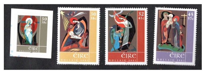 2001 Ireland Christmas Commemorative Stamps Mint Never Hinged (MNH).