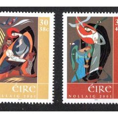 2001 Ireland Christmas Commemorative Stamps Mint Never Hinged (MNH).