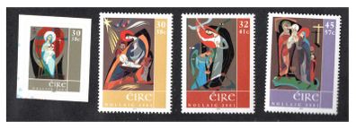 2001 Ireland Christmas Commemorative Stamps Mint Never Hinged (MNH).