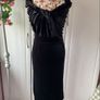 dress Bnwt freesize black velvet Bardot shoulder Image 3