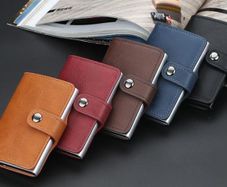 Leather Credit Card Holder ID Card Holder Leather RFID Wallet