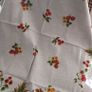 Stunning New Unused Modern Era Fine Linen Hand Printed Tablecloth 52 x 52 inches Image 3