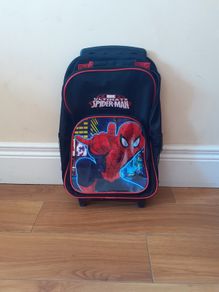 Spiderman children's wheelie school bag
