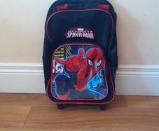 Spiderman children's wheelie school bag