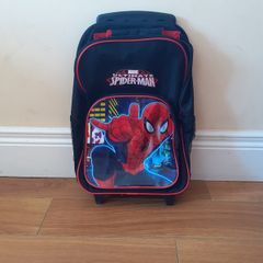 Spiderman children's wheelie school bag