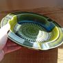 Antique Green Ash Tray Large Image 2