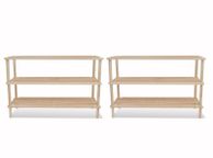 main image for ad 3-Tier Shoe Racks 2 pcs Solid Fir Wood