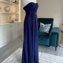 Beautiful Elegant Navy Full Length Dress Image 10