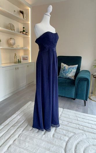Beautiful Elegant Navy Full Length Dress