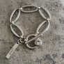 Antique Silver Plated Toggle Bracelet Image 6
