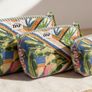 Brand New 3-Piece Hand-Block Print Quilted Cosmetic Bag Set, Nesting Travel Pouches, Cotton Toiletry Organiser Image 9