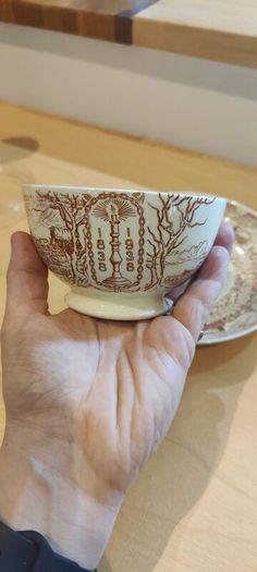 Vintage Teacup Pretoria Voortrekker Centenary 1838-1938 Porcelain Bowl. South Africa.