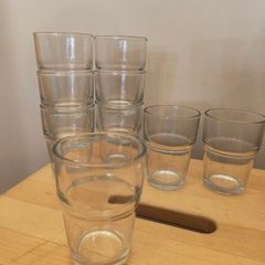 Stackable Drinking Glasses x9