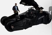 Batmobile with luscious fox and batman