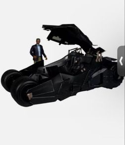 Batmobile with luscious fox and batman