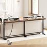 200 cm Slim Console Table with Adjustable Height (70 cm-90 cm), Behind Sofa Table Skinny with Outlet, Long Entryway Table, Couch Table Behind Sofa Image 2