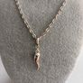 Antique Silver Plated Italian Horn Necklace Image 2