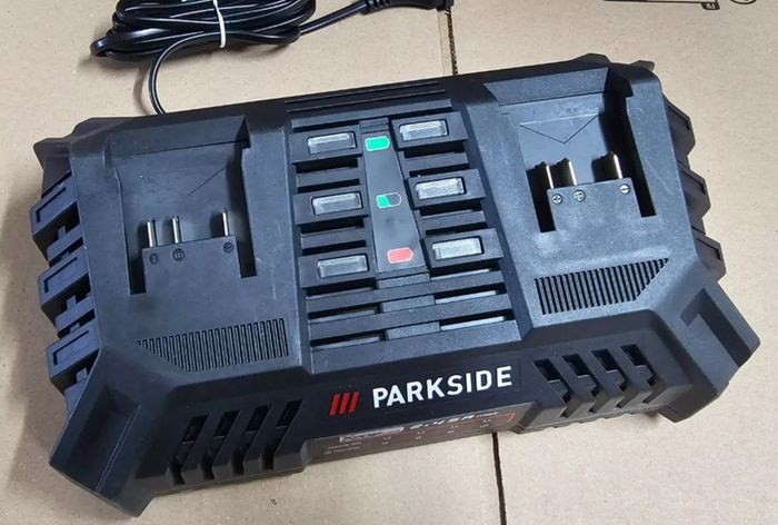 Parkside Performance 2x 4.5A 20V Dual Fast Charger. Summer Clearance Sale DIY Projects Garden Indoor Cordless Brushless Tools 40V Strimmer Blower Hedge Trimmer.