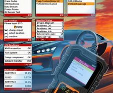 Car Code Reader, Multi-Language, Real-Time Data Stream, Voltage Detection,