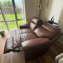 Brown Leather Power Recliner 2 Seater Sofa Image 3