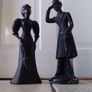 Churchill Staffordshire Pair of Black Silhouette Ceramic Figurines Image 2