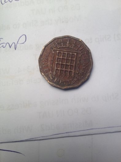 United Kingdom Great Britain Three Pence 1953