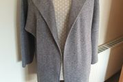DECK by Decollage grey longline knit coatigan with hood uk 12